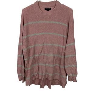 American Eagle Oversized Striped Mock Neck Sweater